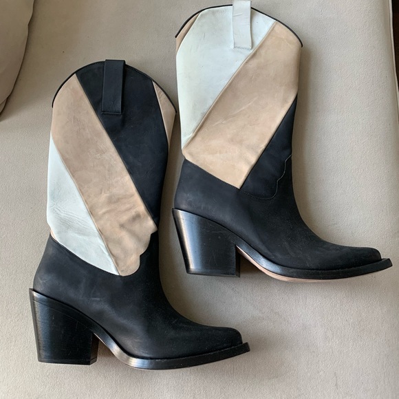 ACNE Studios Colorblock Cowboy Boots - Picture 6 of 8